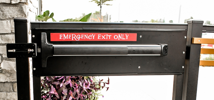 emergency push bar installation in Rancho Cucamonga